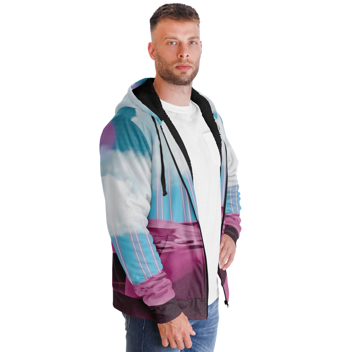 Electric Desert Sherpa Hoodie