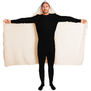 Grid Tide Hooded Blanket