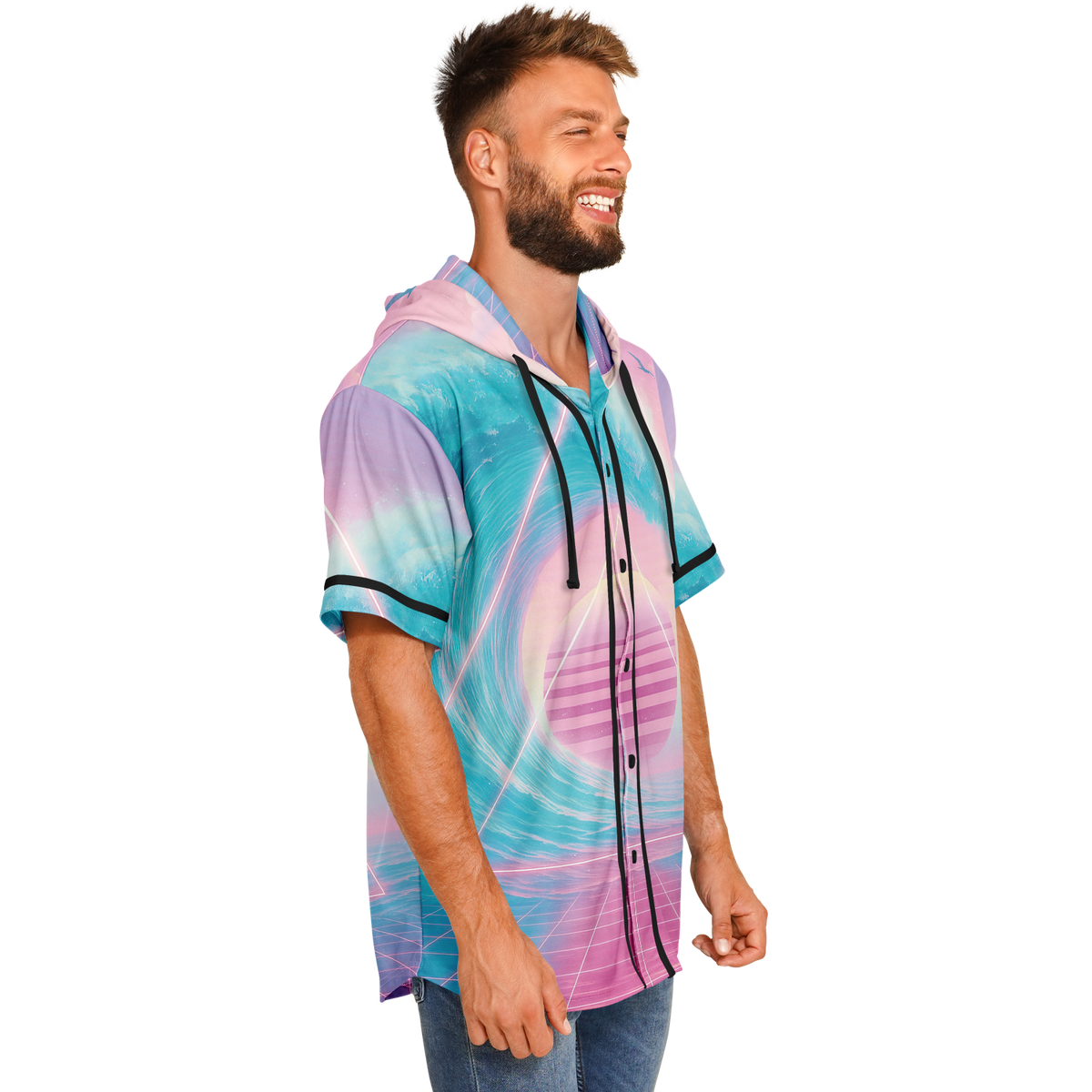 Grid Tide Hooded Jersey