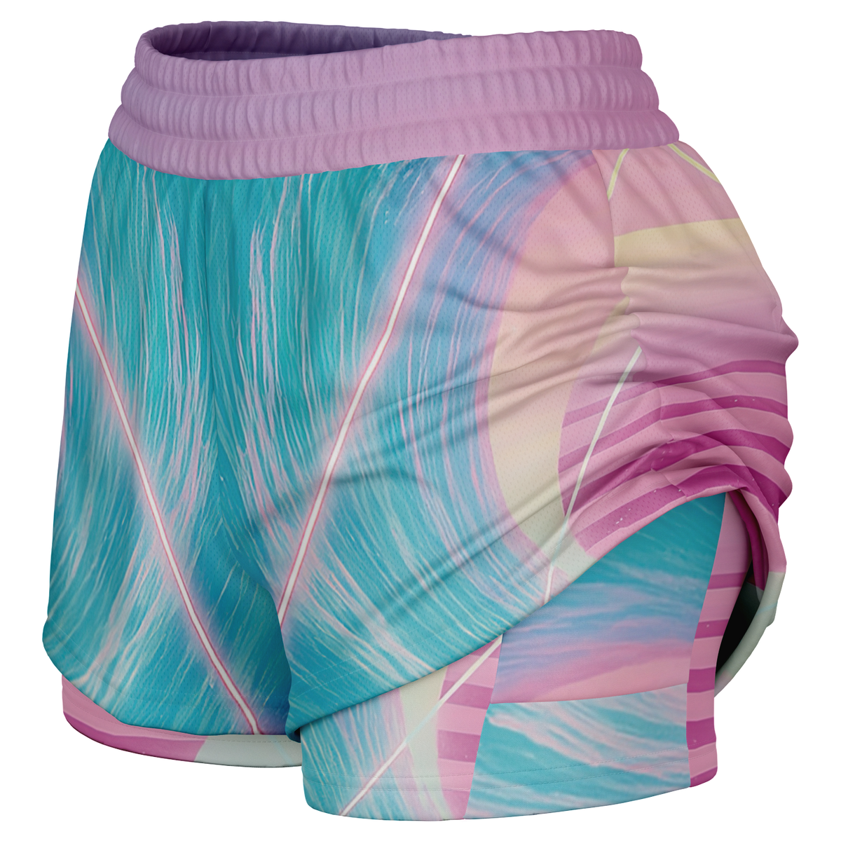 Grid Tide Women's 2-in-1 Shorts