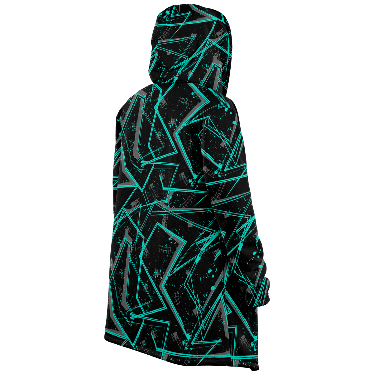 Electrostatic Cloak (Black Fur) - Festival Clothing, Rave Outfits, EDM Gear