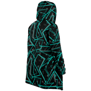 Electrostatic Cloak (Black Fur) - Festival Clothing, Rave Outfits, EDM Gear