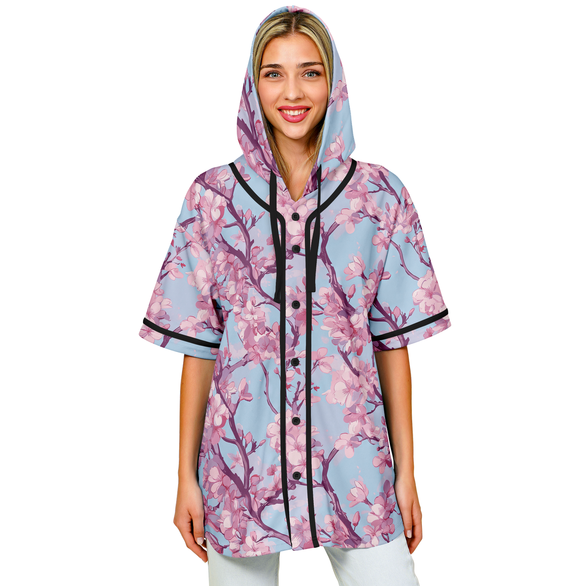 Cherry Blossom Hooded Jersey