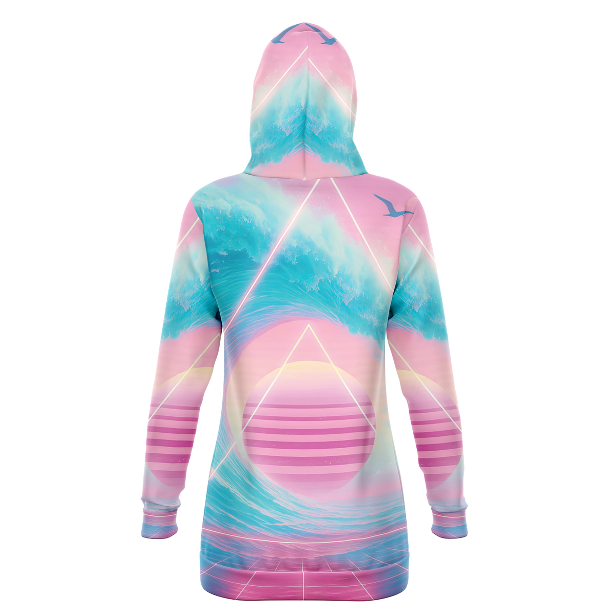 Grid Tide Hoodie Dress