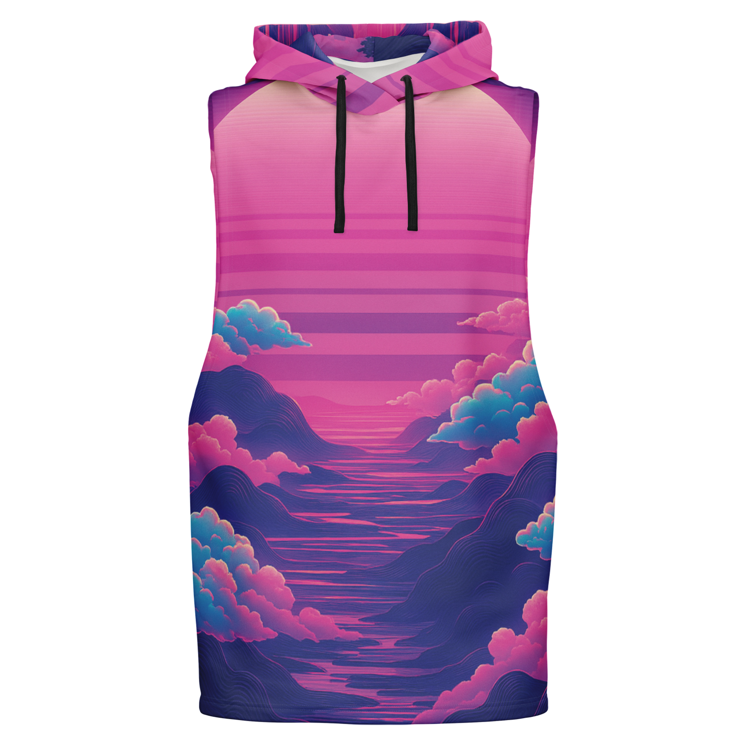 Duskwave Sleeveless Hoodie