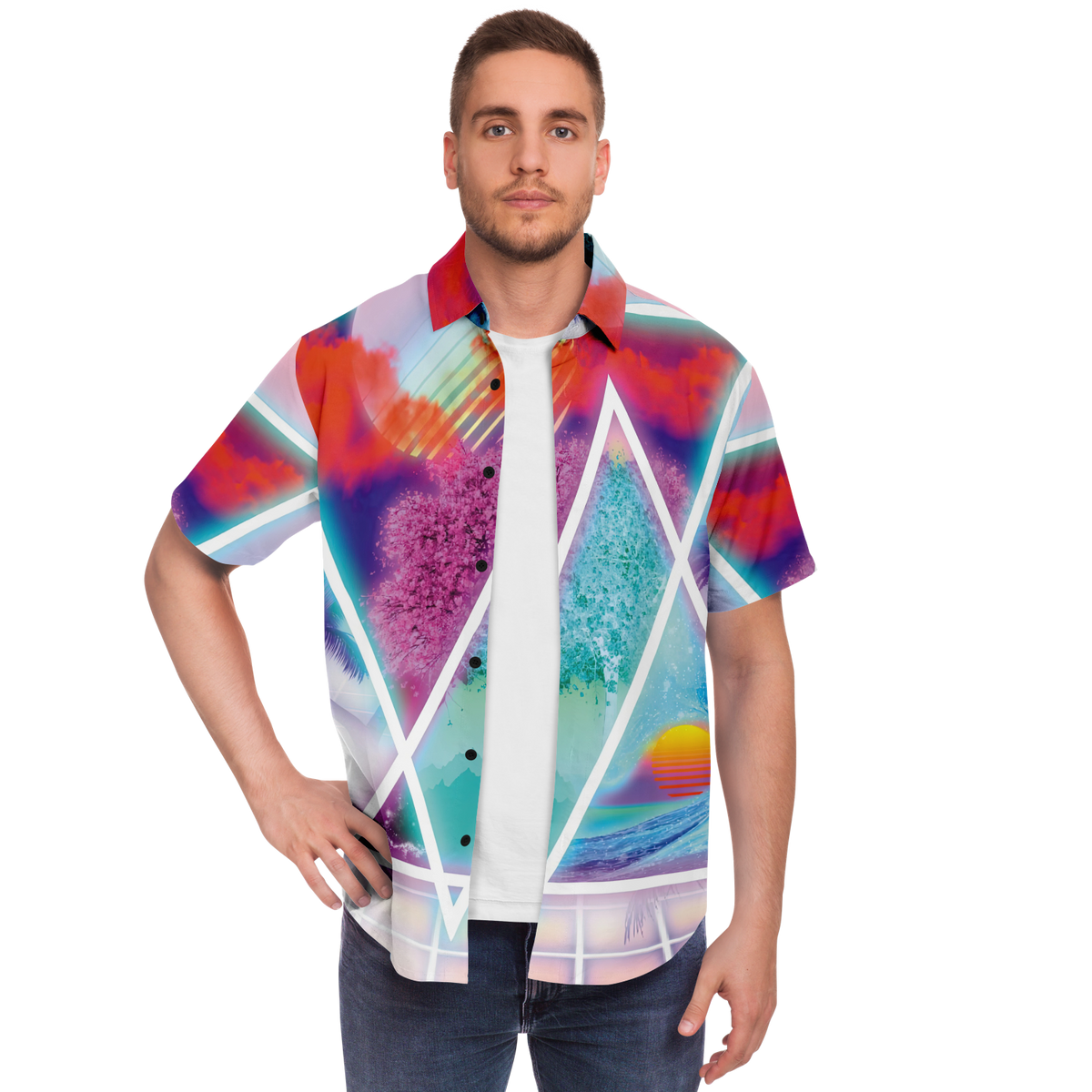 Dimensions Collide Button Down Shirt