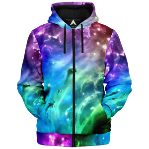 Galaxy Slam Sherpa Hoodie (Black Fur)