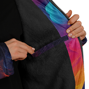 Spectral Heights Zip Up Cloak (Black Fur)
