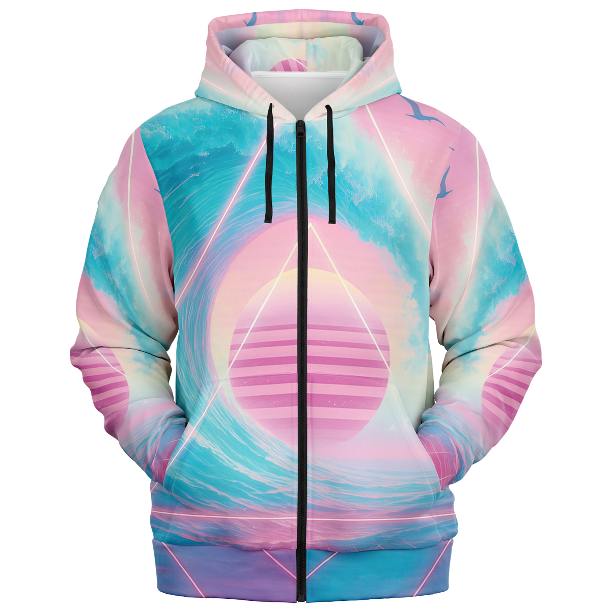 Grid Tide Zip Hoodie