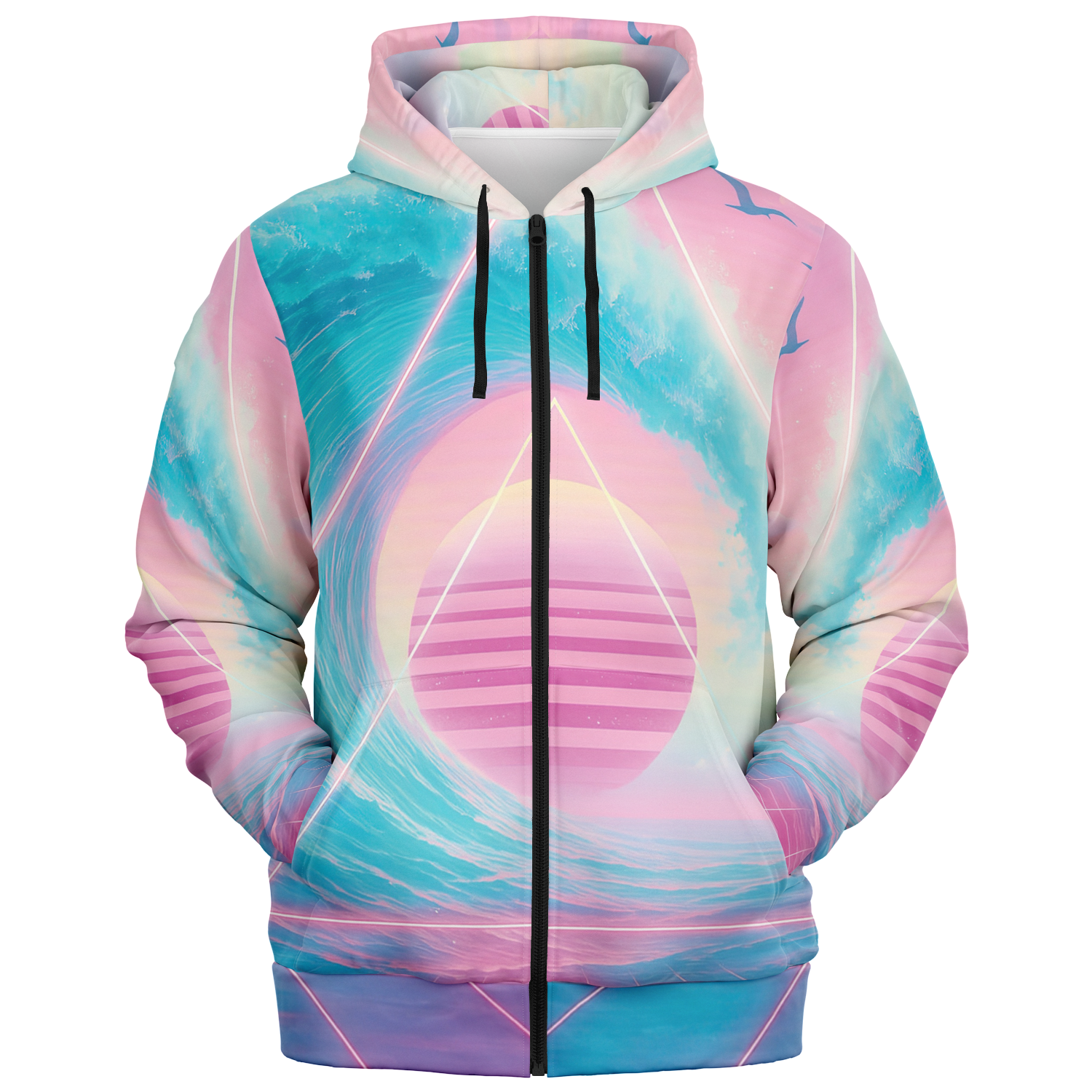 Grid Tide Zip Hoodie