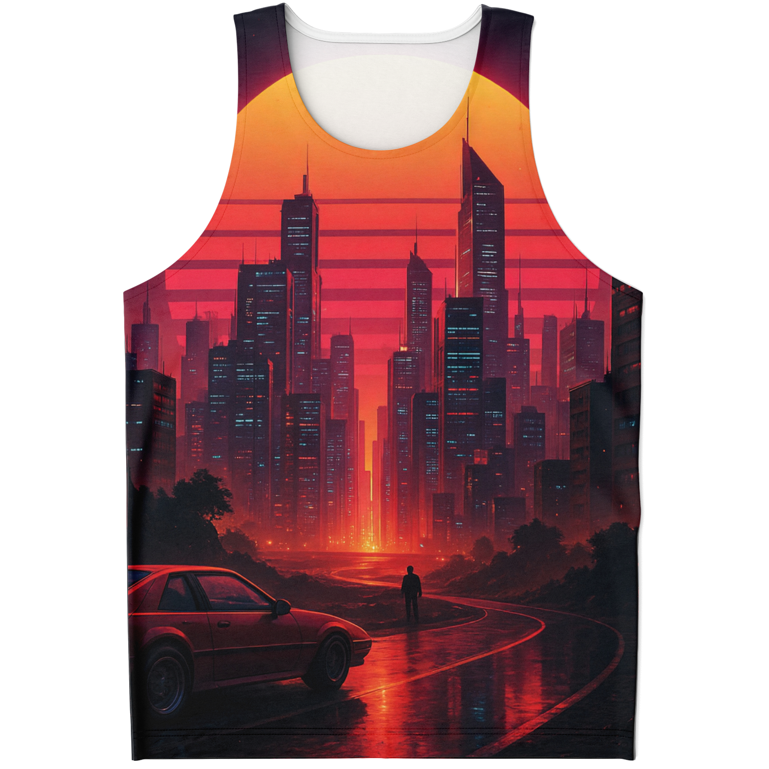 Neon Sunrise Men's Tank Top