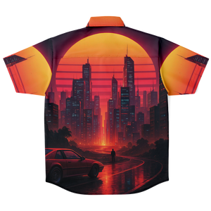 Neon Sunrise Button Down Shirt