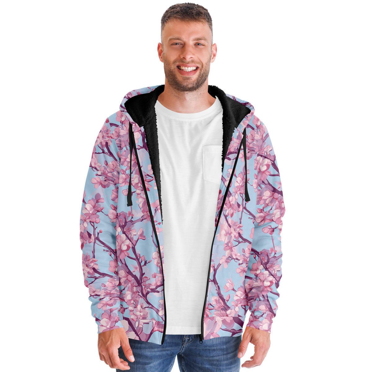 Cherry Blossom Sherpa Hoodie