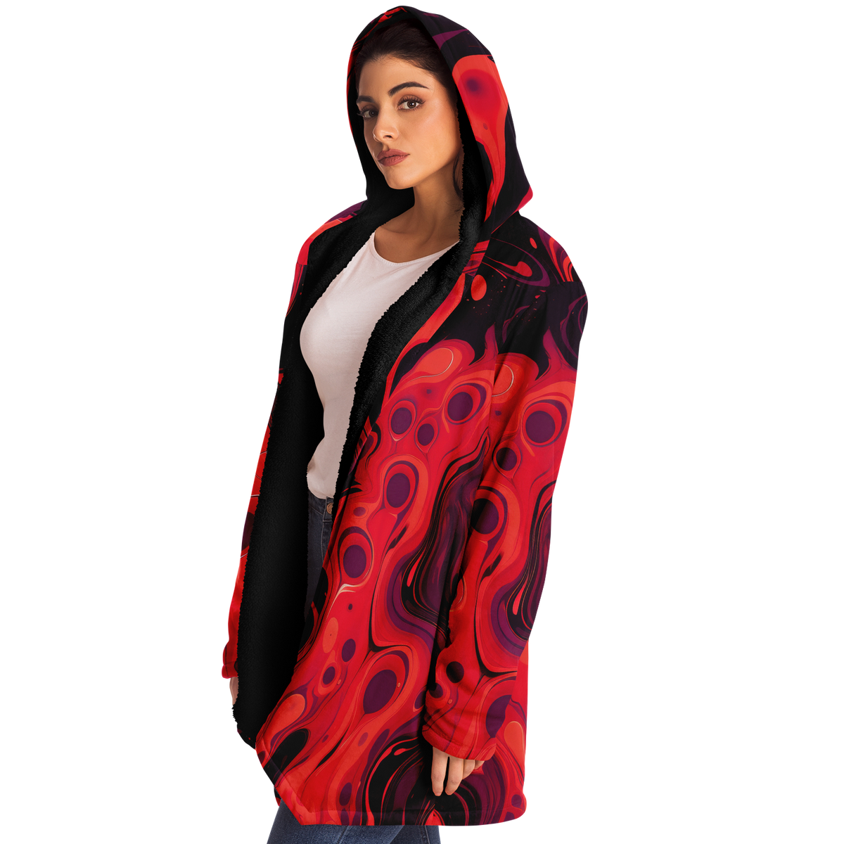 Scarlet Fusion Cloak (Black Fur)