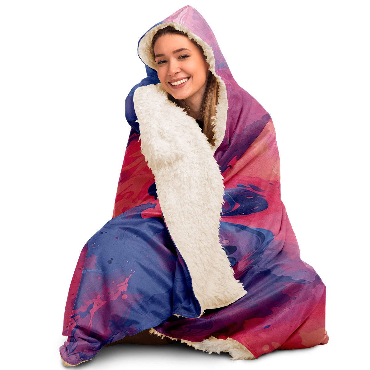 Quantum Tides Hooded Blanket