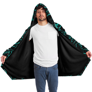 Electrostatic Cloak (Black Fur) - Festival Clothing, Rave Outfits, EDM Gear