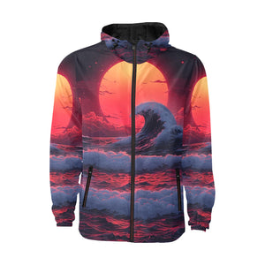 The Synthwave off Kanagawa Windbreaker