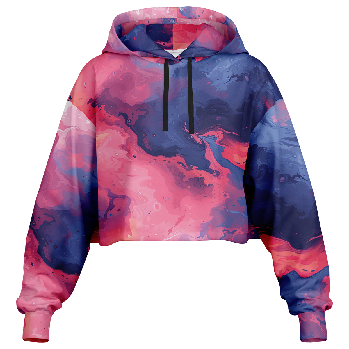 Quantum Tides Cropped Hoodie
