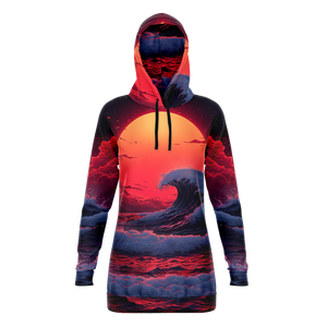 The Synthwave off Kanagawa Hoodie Dress