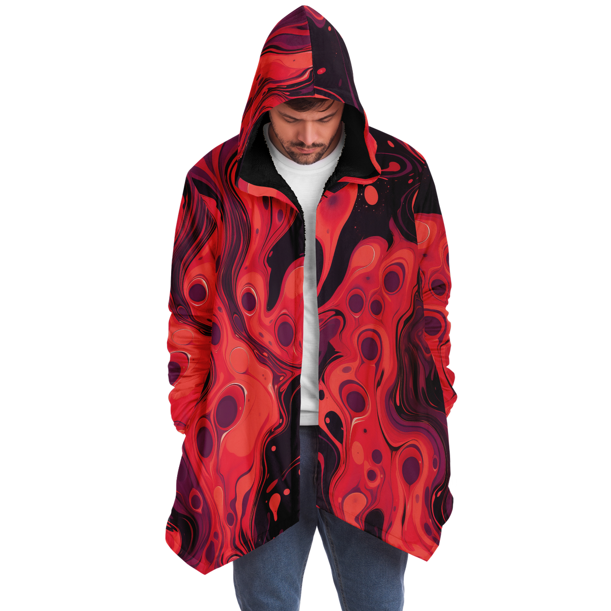 Scarlet Fusion Cloak (Black Fur)