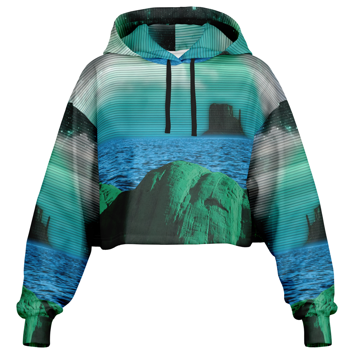 Emerald Canyon Cropped Hoodie