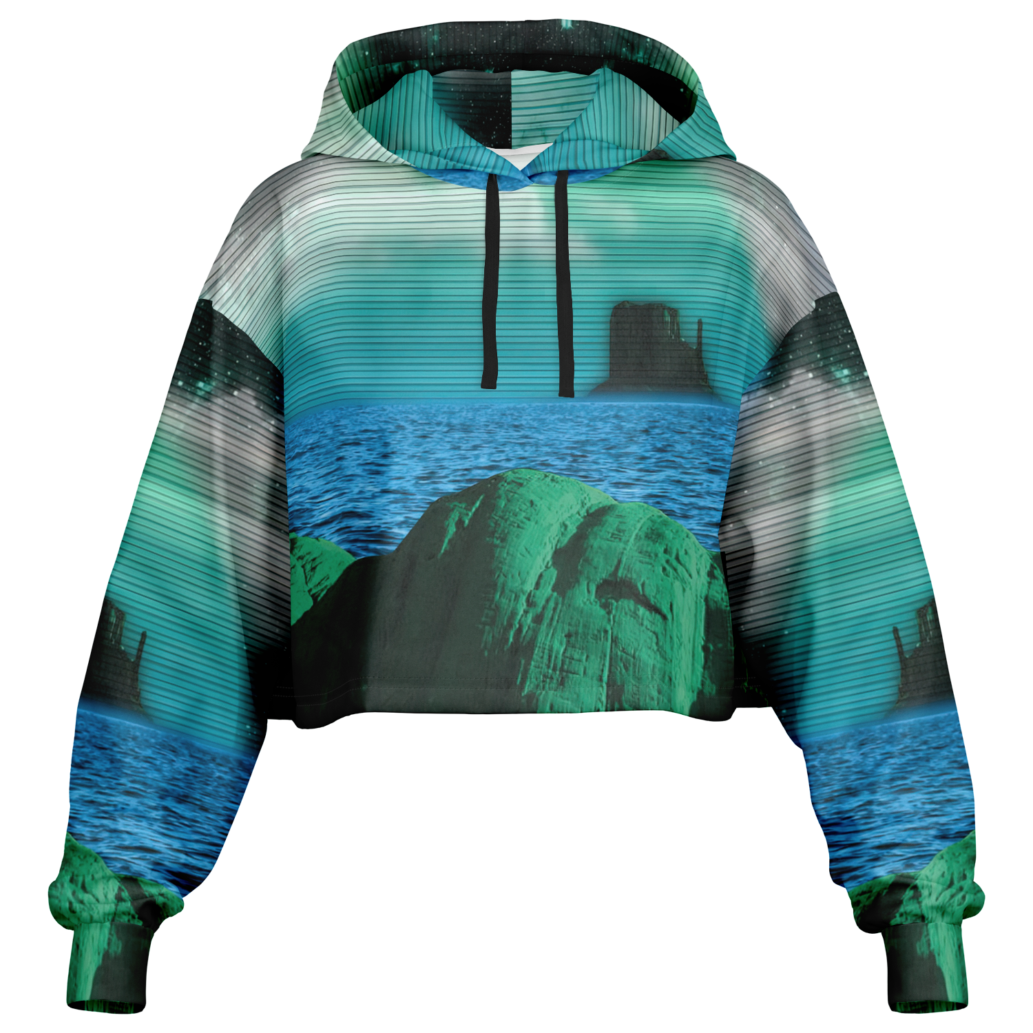 Emerald Canyon Cropped Hoodie