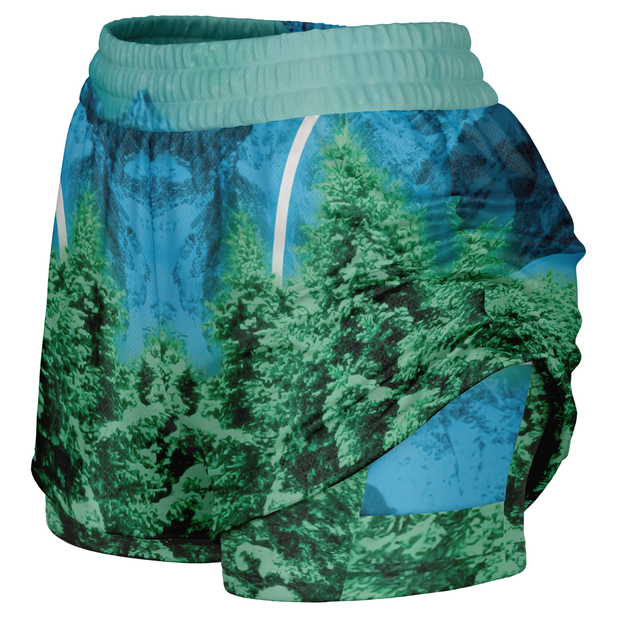 Minty Wonderland Women's 2-in-1 Shorts