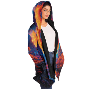Wonderland Valley Cloak (Black Fur) - Festival Clothing, Rave Outfits, EDM Gear