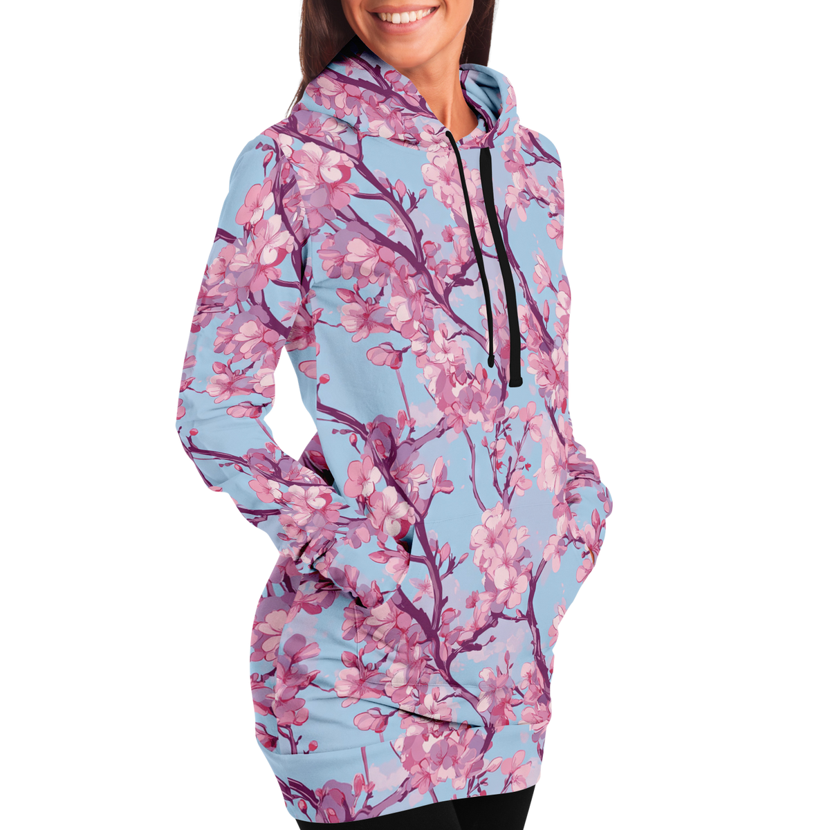 Cherry Blossom Hoodie Dress