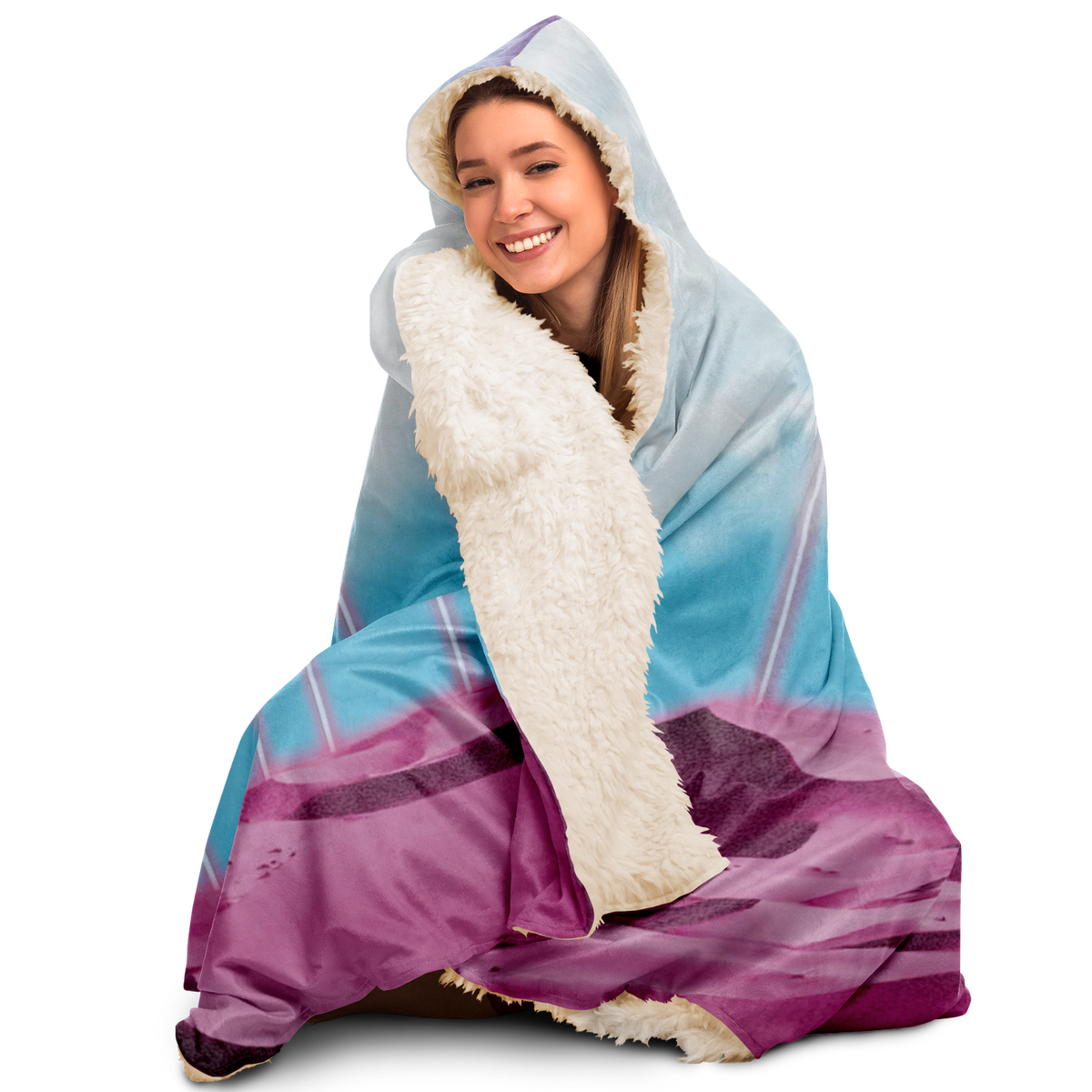 Electric Desert Hooded Blanket