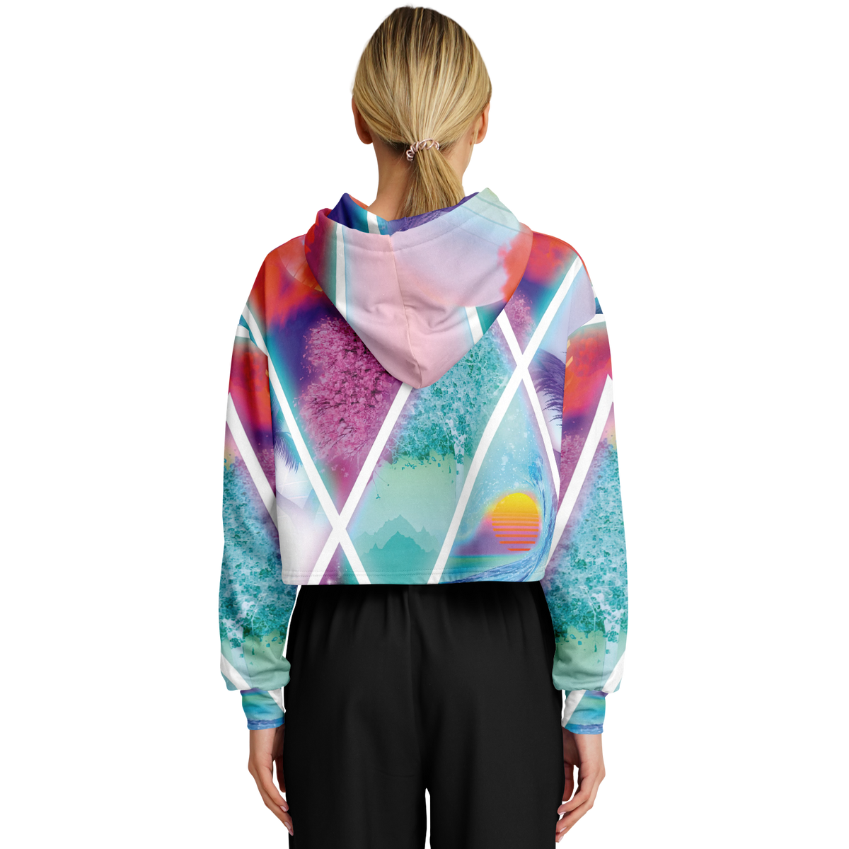 Dimensions Collide Cropped Hoodie