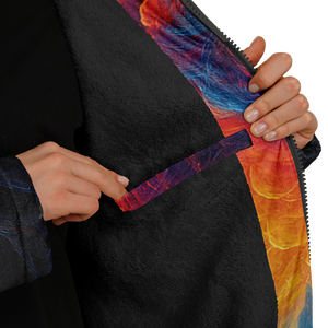 Wonderland Valley Zip Up Cloak (Black Fur)