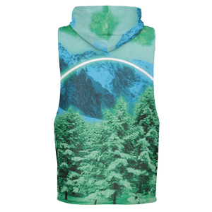 Minty Wonderland Sleeveless Hoodie