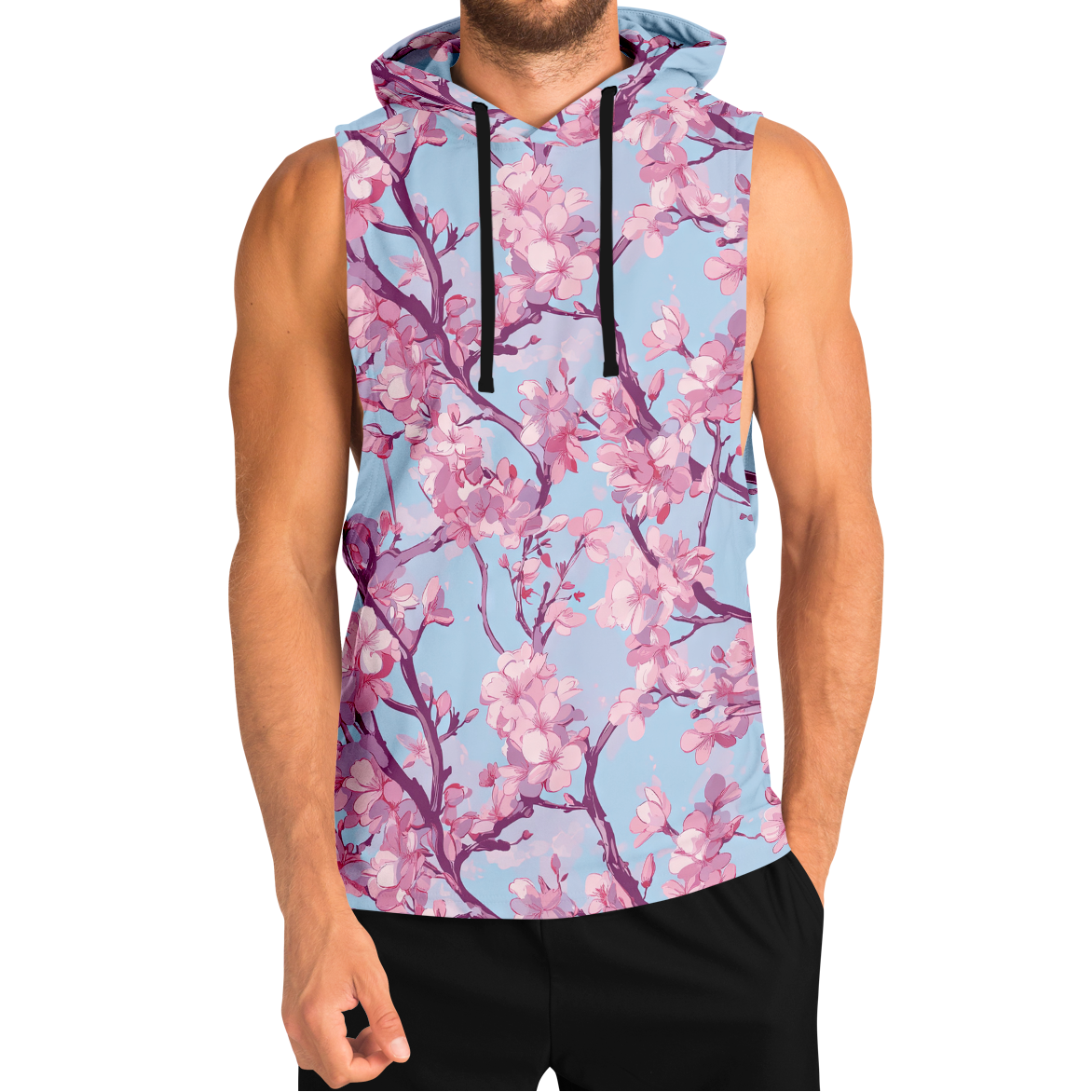 Cherry Blossom Sleeveless Hoodie