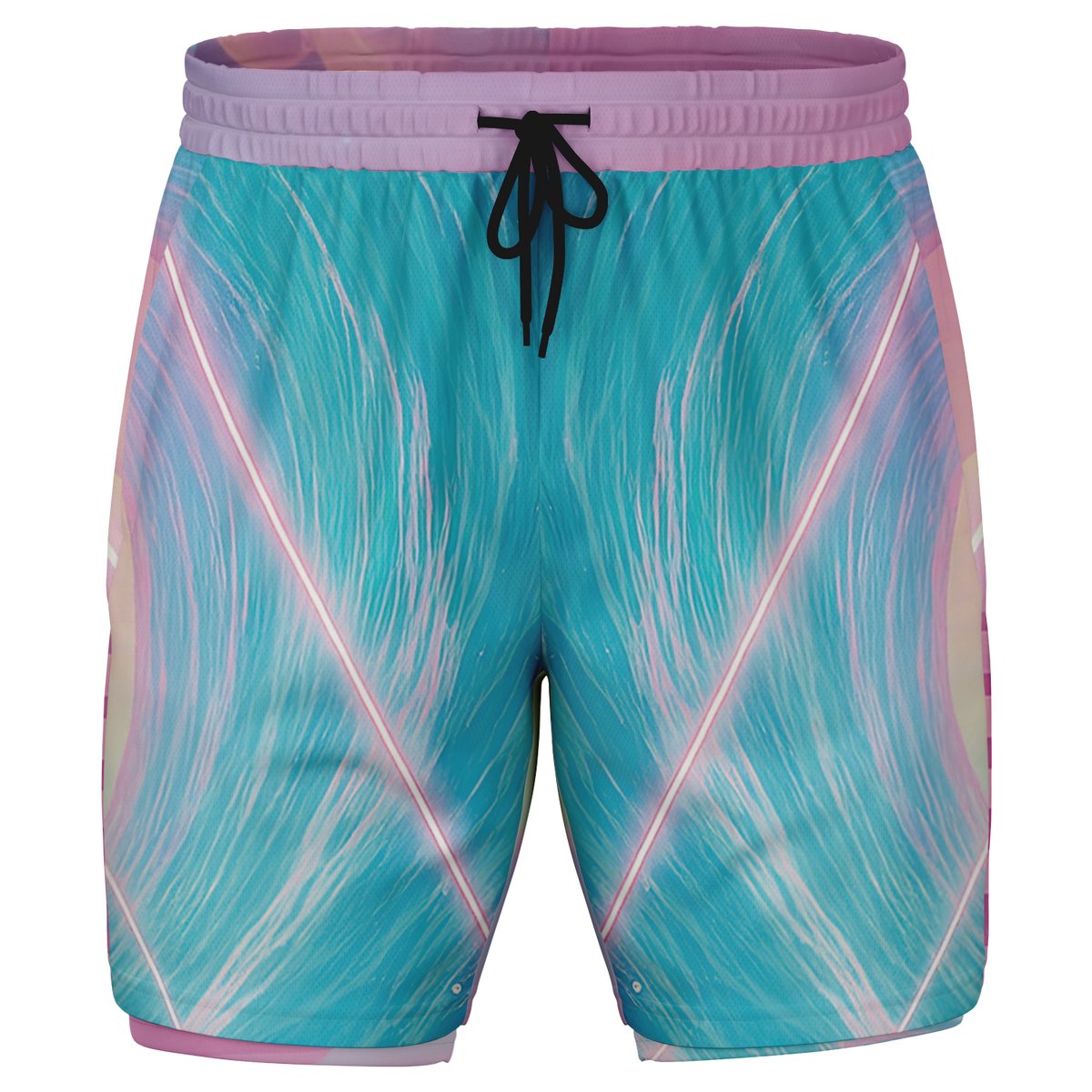 Grid Tide Men's 2 in 1 Shorts