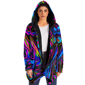 Psychedelic Waves Cloak (Black Fur)