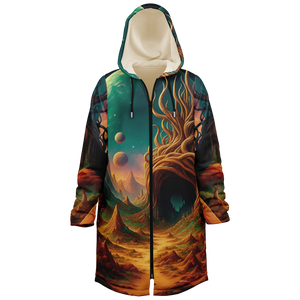 Cosmic Mirage Zip Up Cloak (White Fur)