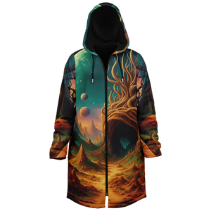 Cosmic Mirage Zip Up Cloak (Black Fur)
