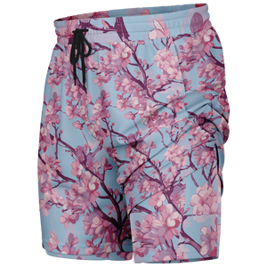 Cherry Blossom Men's 2 in 1 Shorts