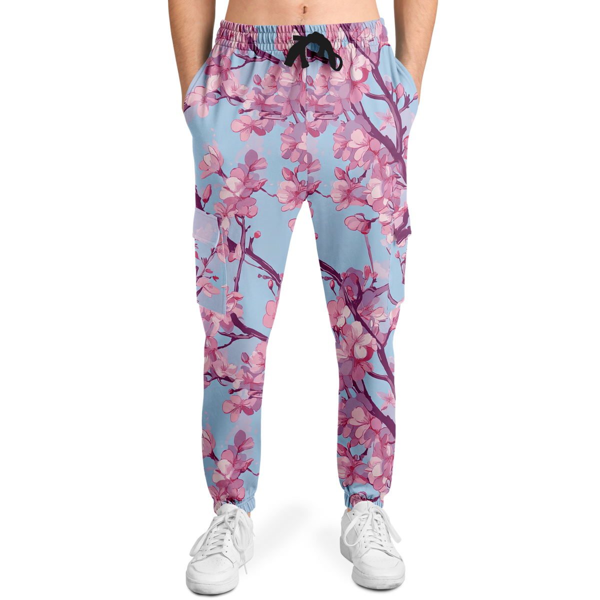 Cherry Blossom Cargo Sweatpants