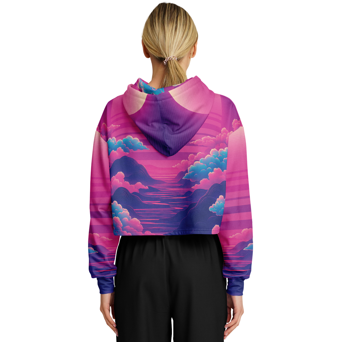 Duskwave Cropped Hoodie