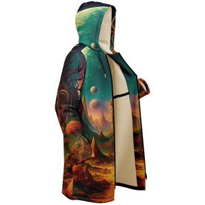 Cosmic Mirage Zip Up Cloak (White Fur)