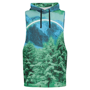 Minty Wonderland Sleeveless Hoodie
