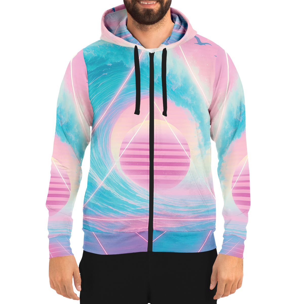 Grid Tide Zip Hoodie