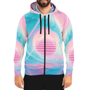 Grid Tide Zip Hoodie