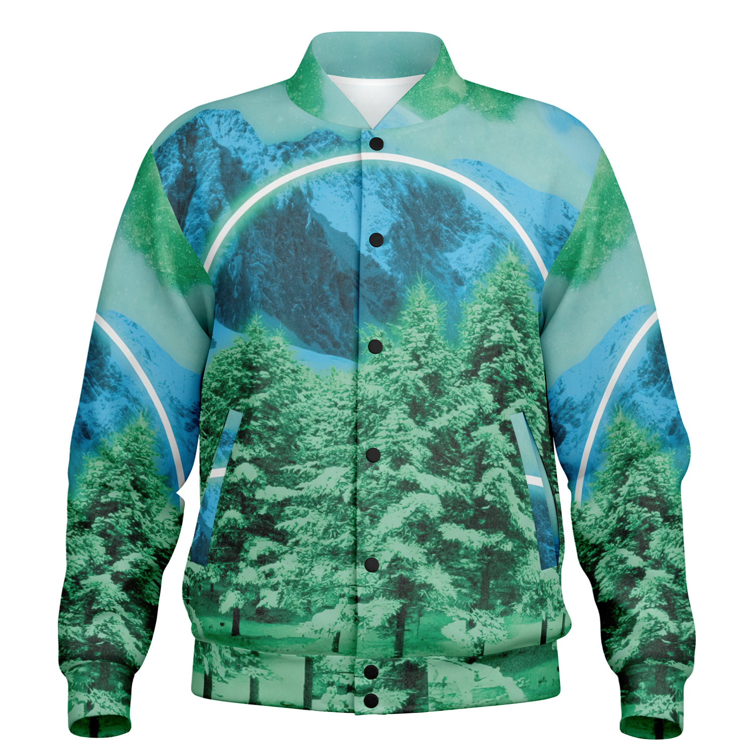 Minty Wonderland Varsity Jacket