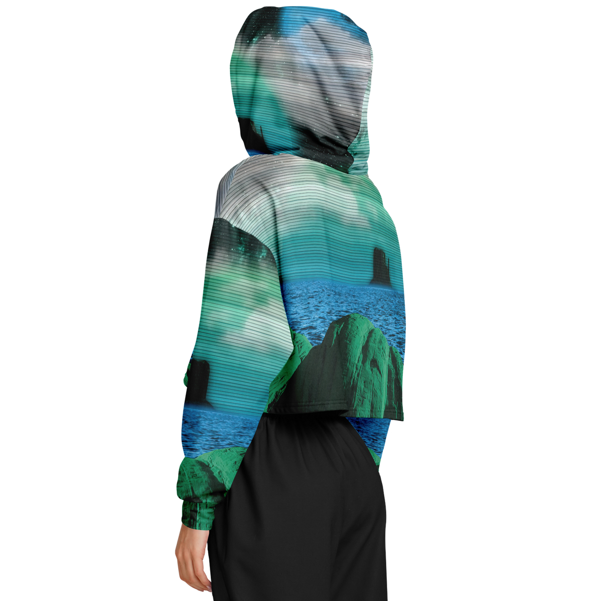 Emerald Canyon Cropped Hoodie