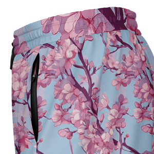Cherry Blossom Men's 2 in 1 Shorts