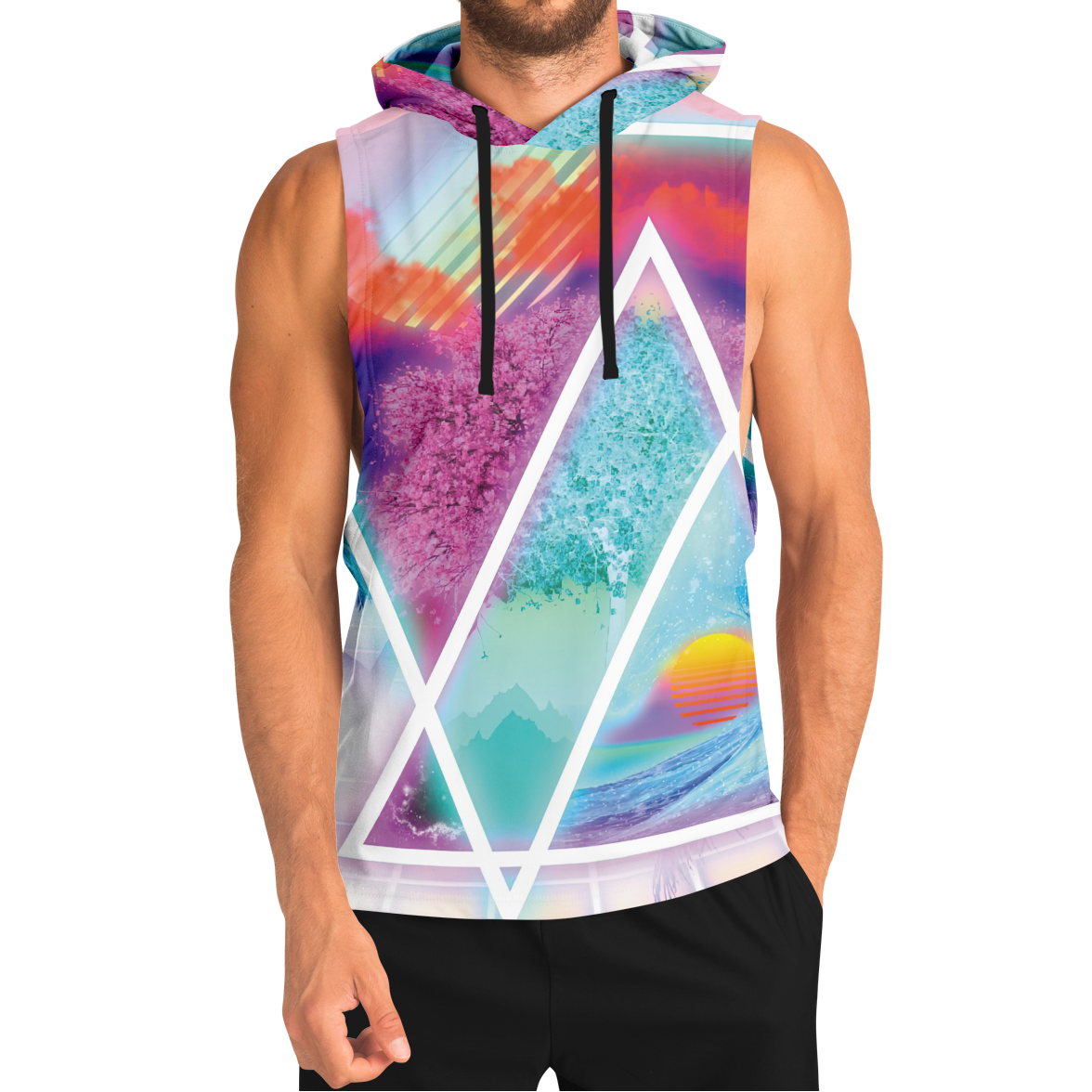Dimensions Collide Sleeveless Hoodie