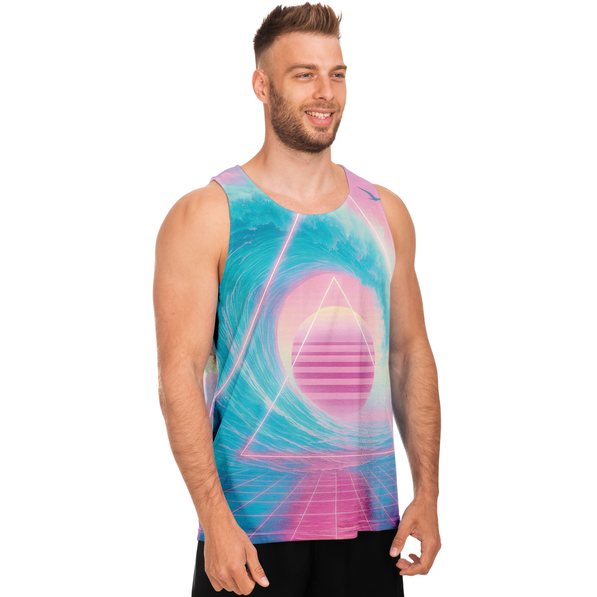 Grid Tide Men's Tank Top